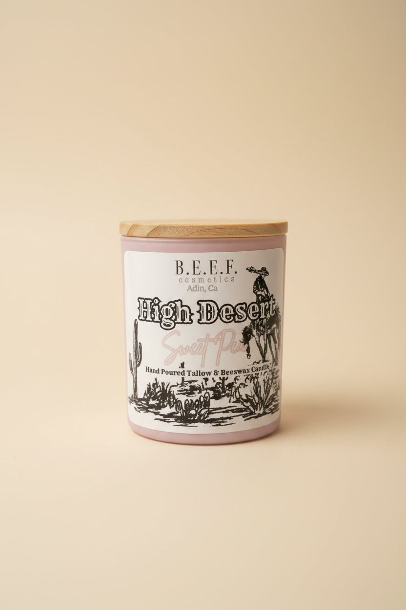 High Desert Sweet Pea Tallow & Beeswax Candle
