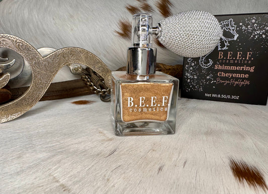 Shimmering Cheyenne Bronze highlighter spray