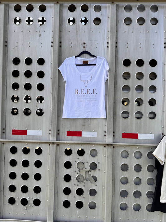 White Scoop Neck Fitted Women’s Tee