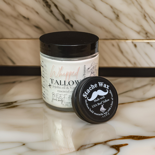 Gift Set Whipped Tallow & Stache Wax